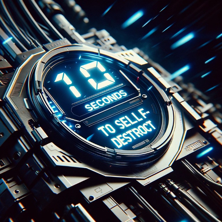 10 seconds to self destruct